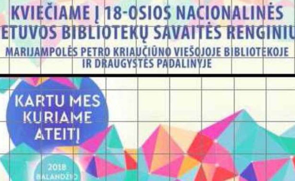 18-osios nacionalinės Lietuvos bibliotekų savaitės renginiai