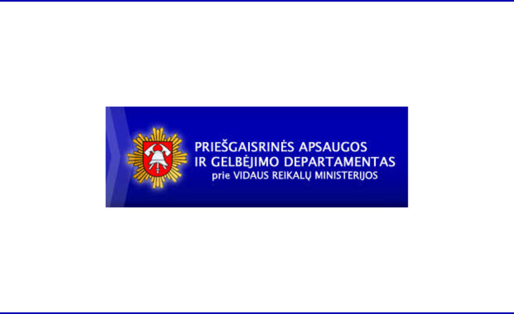 Priešgaisrinės apsaugos ir gelbėjimo departamento prie VRM pranešimas