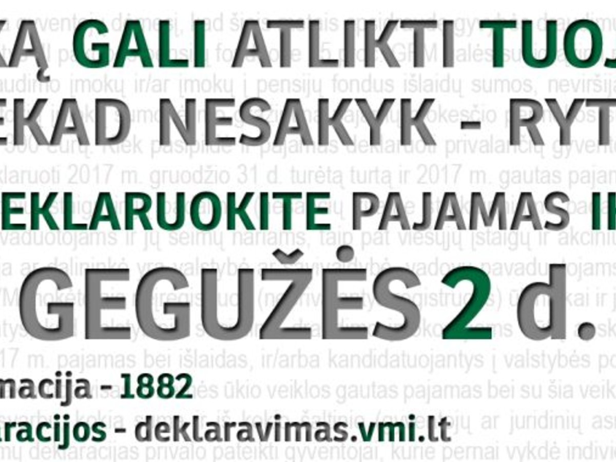 Turėjote verslo liudijimą ar vykdėte individualią veiklą pagal pažymą? Nepamirškite deklaruoti...