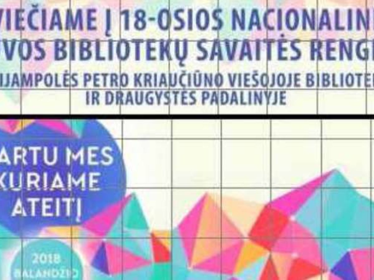 18-osios nacionalinės Lietuvos bibliotekų savaitės renginiai