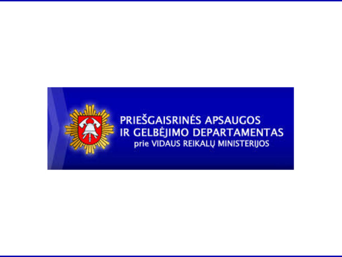 Priešgaisrinės apsaugos ir gelbėjimo departamento prie VRM pranešimas