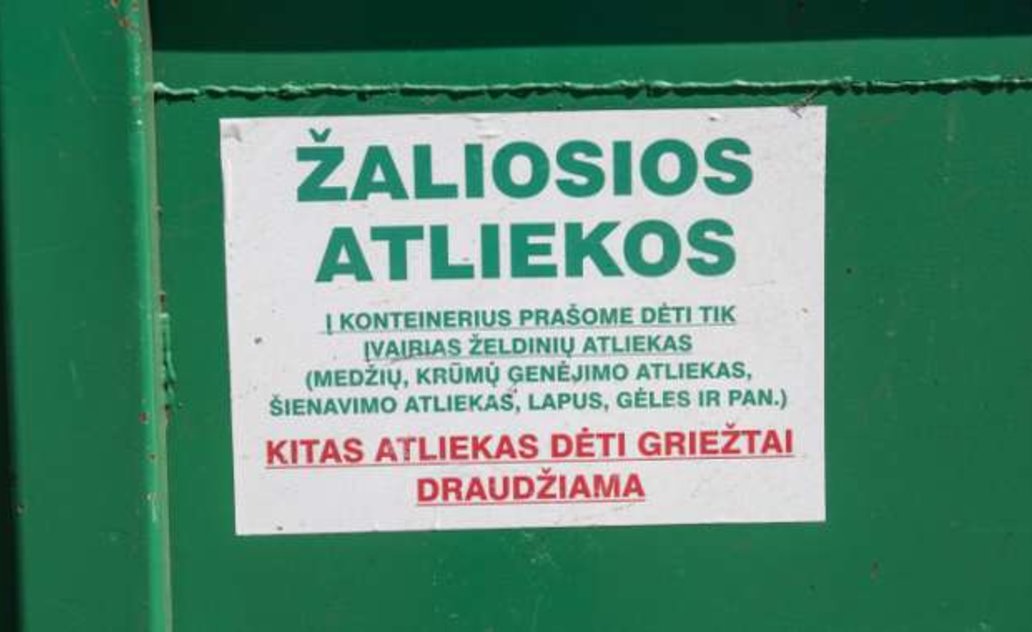 Kaip taisyklės reikalauja tvarkyti žaliąsias atliekas