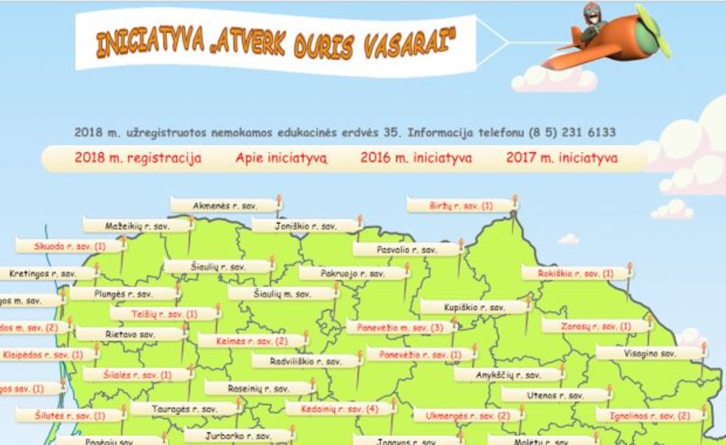 Įstaigų erdvių registracija jau prasidėjus!