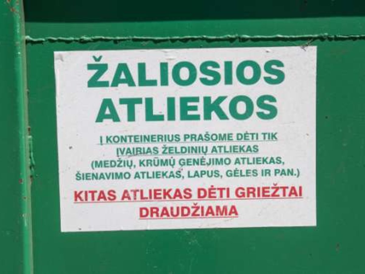 Kaip taisyklės reikalauja tvarkyti žaliąsias atliekas