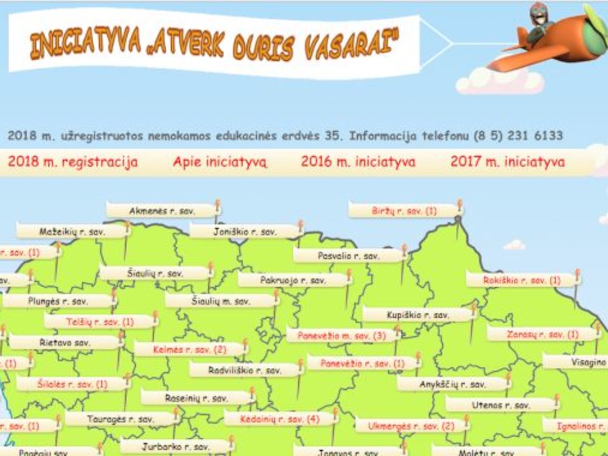 Įstaigų erdvių registracija jau prasidėjus!