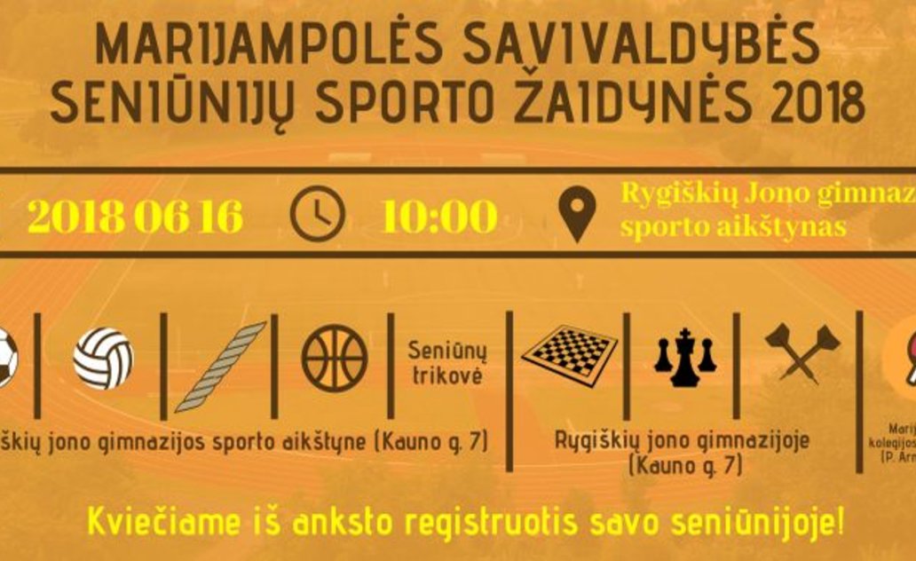 Kviečiame dalyvauti  Marijampolės savivaldybės seniūnijų sporto žaidynėse