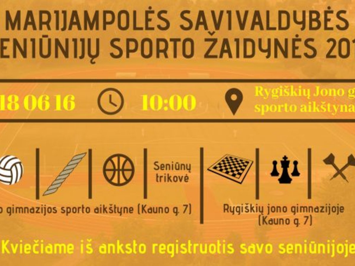 Kviečiame dalyvauti  Marijampolės savivaldybės seniūnijų sporto žaidynėse