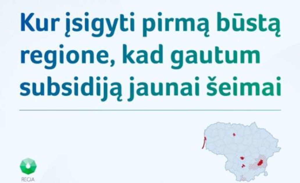 Nuo rugsėjo 1 d. jaunos šeimos gali pildyti prašymus subsidijai pirmam būstui regione