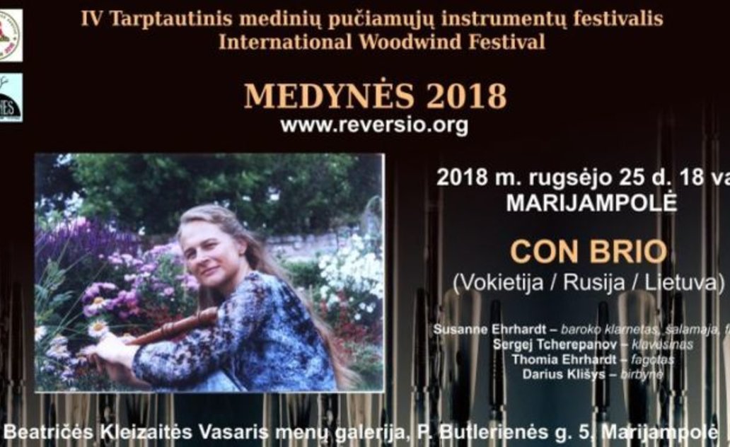 Pirmasis festivalio „Medynės 2018" koncertas CON BRIO jau rugsėjo 25 d.   