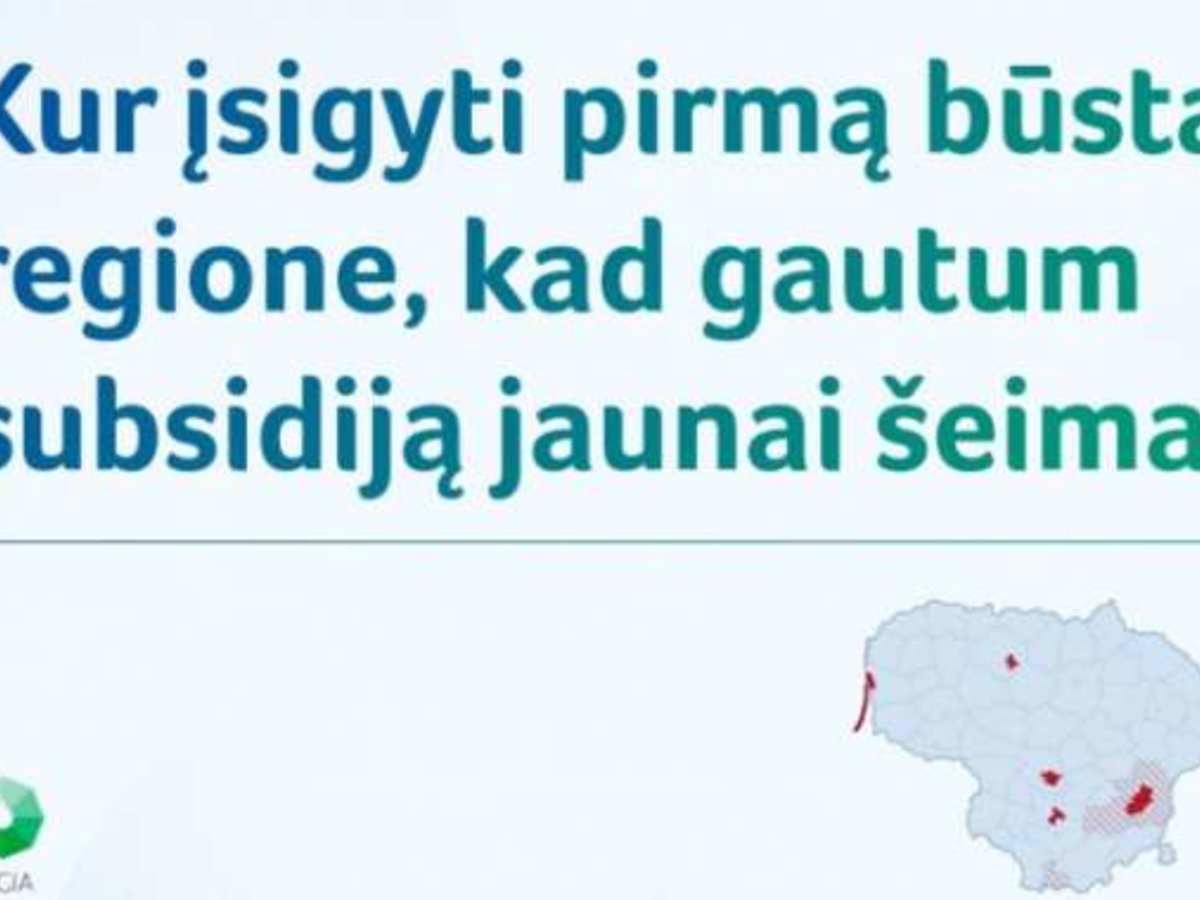 Nuo rugsėjo 1 d. jaunos šeimos gali pildyti prašymus subsidijai pirmam būstui regione