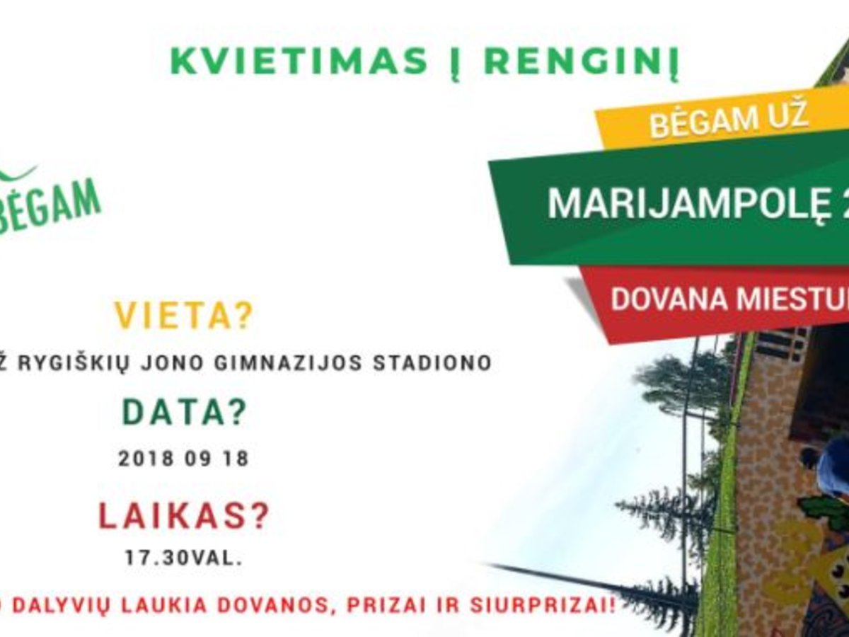 Po rekordinio bėgimo už Marijampolę – dovana miestui