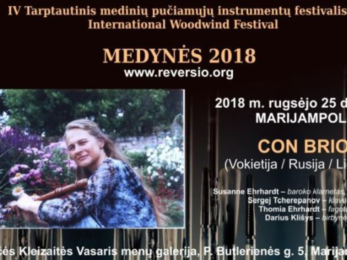 Pirmasis festivalio „Medynės 2018" koncertas CON BRIO jau rugsėjo 25 d.   