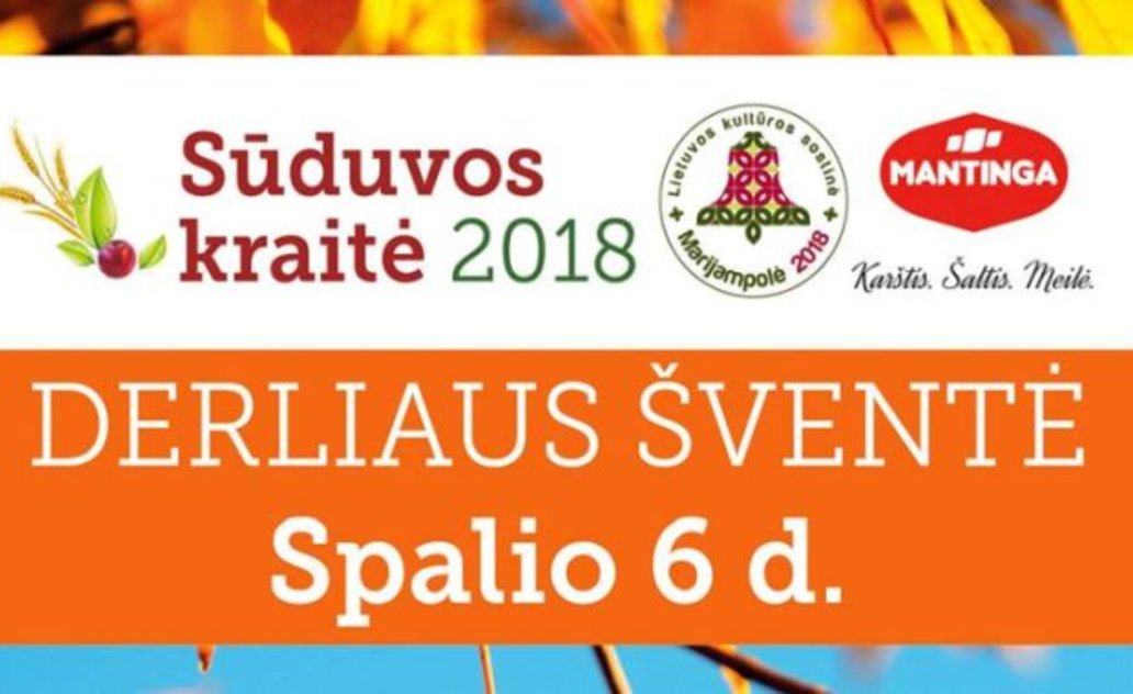 Spalio 6 d. kviečiame į DERLIAUS ŠVENTĘ „Sūduvos kraitė 2018“