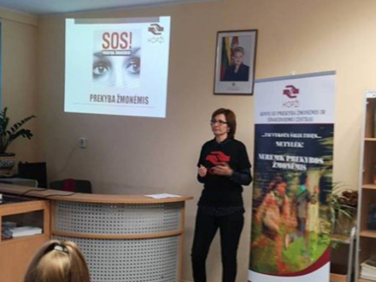 Prevencinė paskaita „SOS! Prekyba žmonėmis“