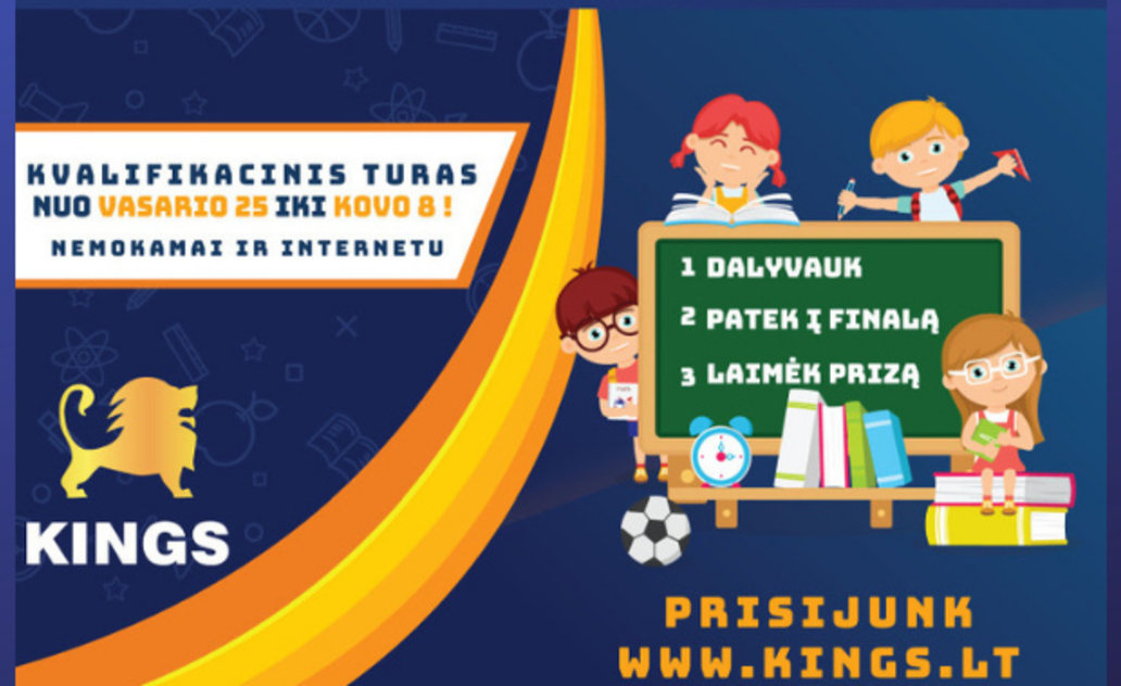 Tarptautinė matematikos, anglų ir lietuvių kalbos olimpiada KINGS kviečia prisijungti!