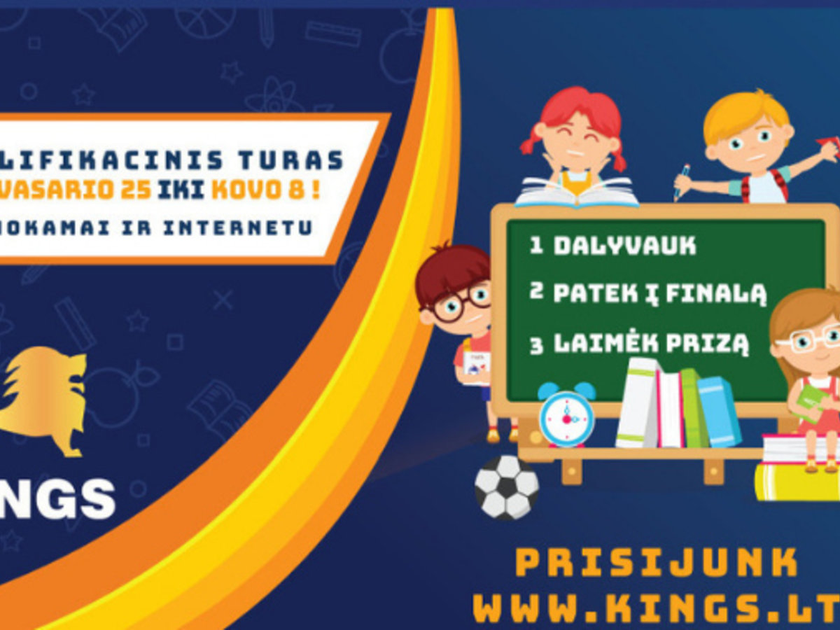 Tarptautinė matematikos, anglų ir lietuvių kalbos olimpiada KINGS kviečia prisijungti!