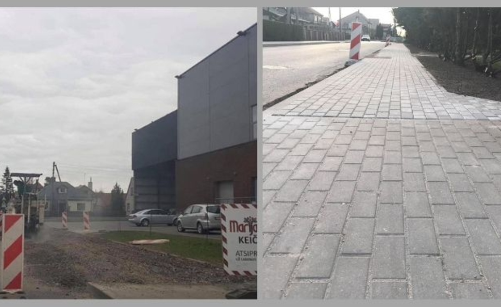 Gyventojų ir eismo saugumui – nauji šaligatviai