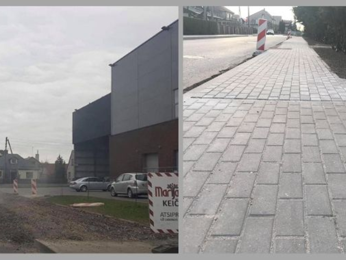 Gyventojų ir eismo saugumui – nauji šaligatviai