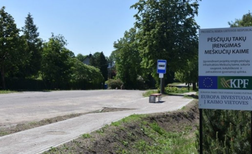 Meškučiuose permainos – atnaujintos viešosios erdvės