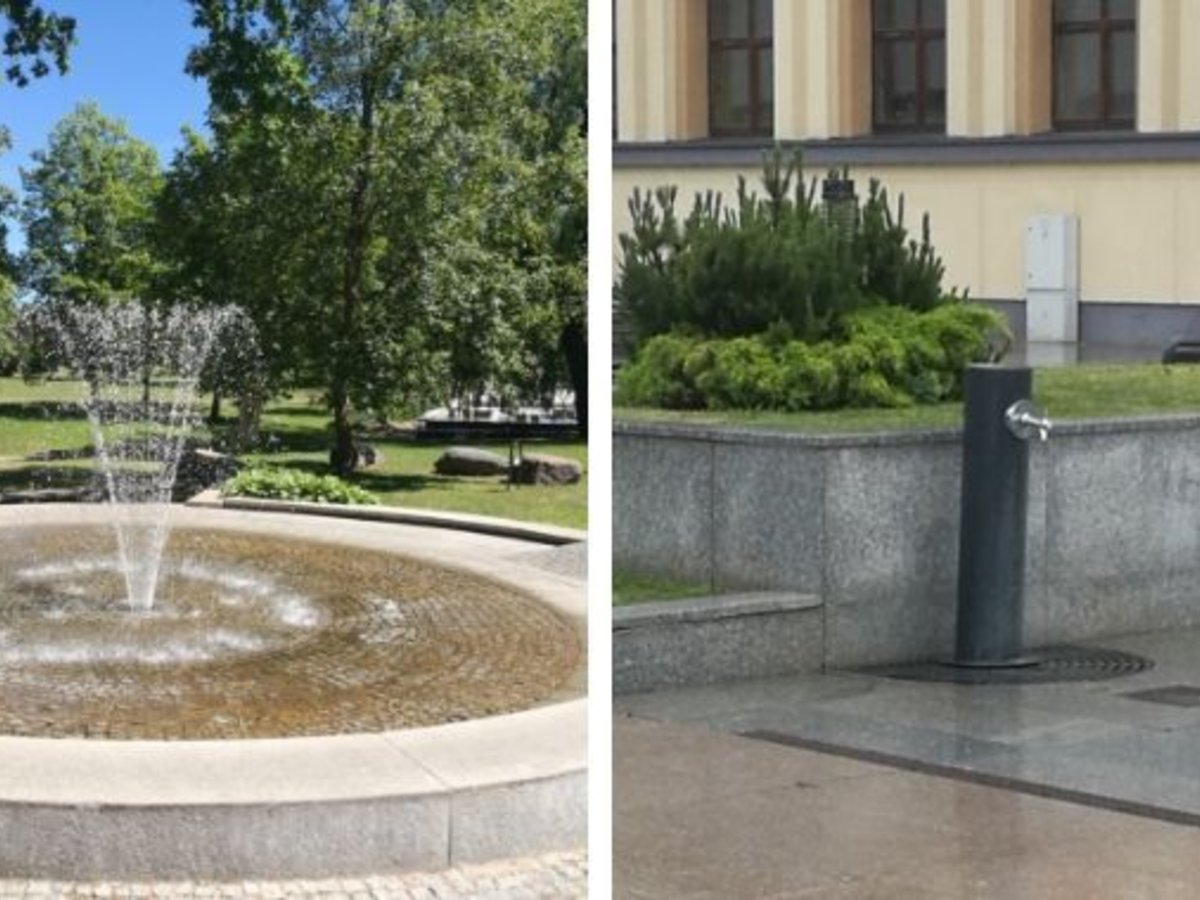 Atsigaivinti kviečia fontanai ir vandens kolonėlė