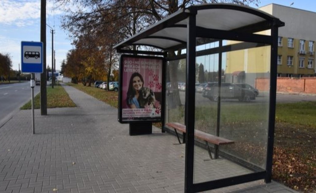 Įrengti penki viešojo transporto laukimo paviljonai
