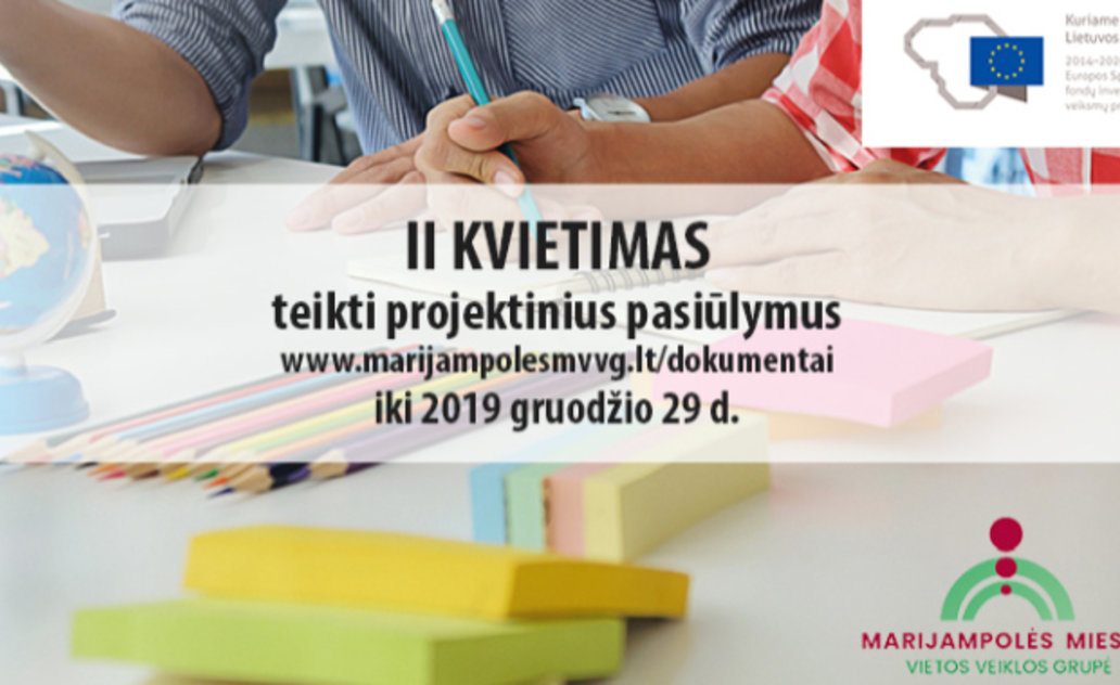 Kvietimas teikti projektinius pasiūlymus gerinančius gyvenimą Marijampolėje