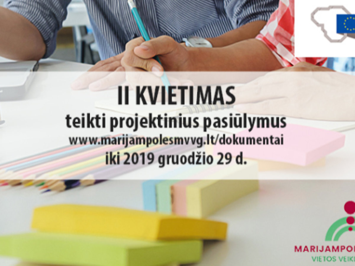 Kvietimas teikti projektinius pasiūlymus gerinančius gyvenimą Marijampolėje
