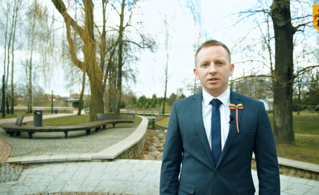Marijampolės savivaldybės mero sveikinimas Lietuvos nepriklausomybės atkūrimo 30-mečio proga