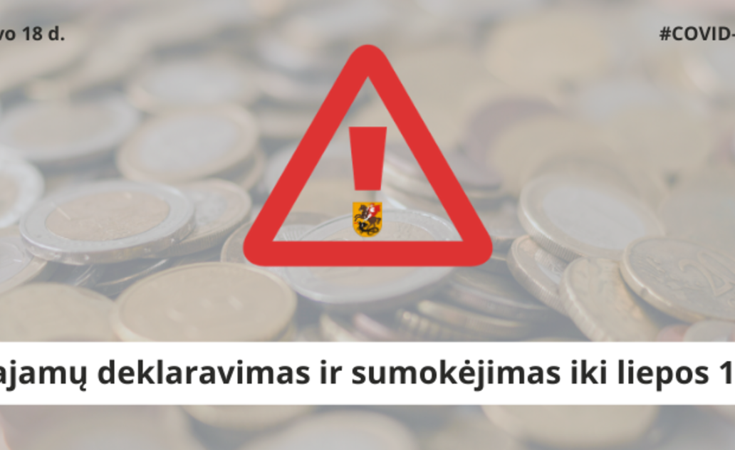 Nukeliamas pajamų mokesčio deklaravimo ir sumokėjimo terminas: pateikti ir sumokėti reikės iki...