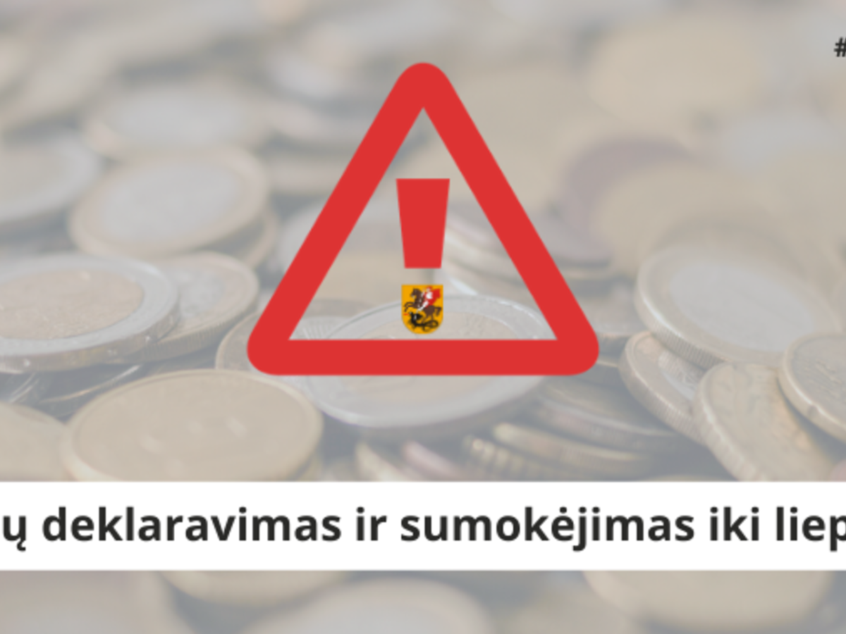 Nukeliamas pajamų mokesčio deklaravimo ir sumokėjimo terminas: pateikti ir sumokėti reikės iki...