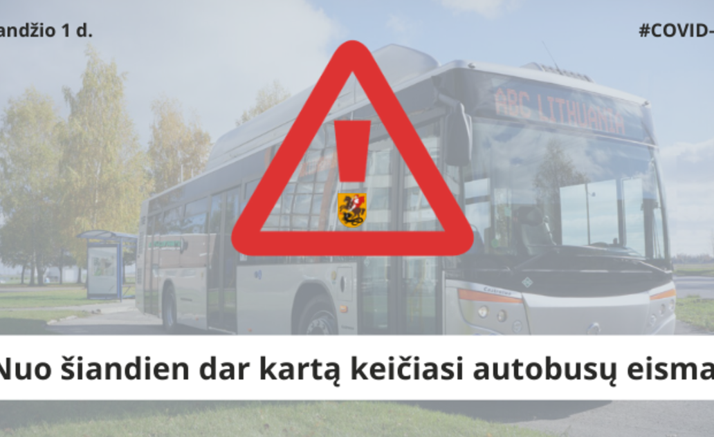 Keleiviams žinotina! Informacija apie autobusų eismo pasikeitimus nuo š. m. balandžio 1 d.