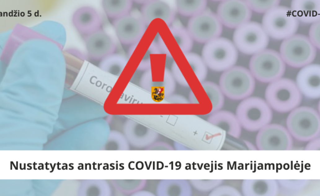 Nustatytas antrasis COVID-19 atvejis Marijampolėje