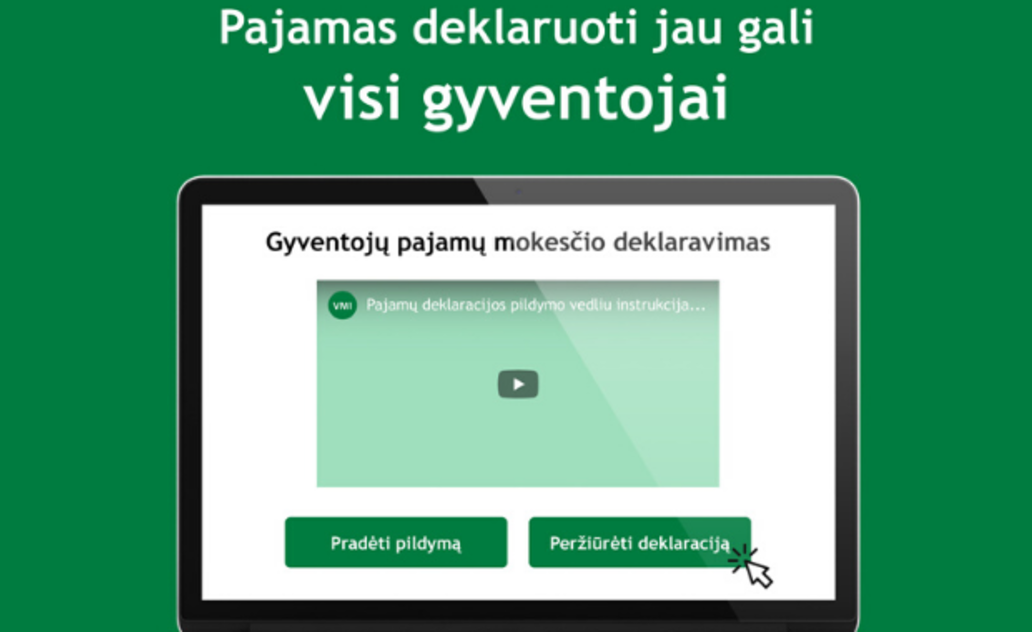 VMI pajamų deklaravimo vedlys padės pajamas deklaruoti paprasčiau
