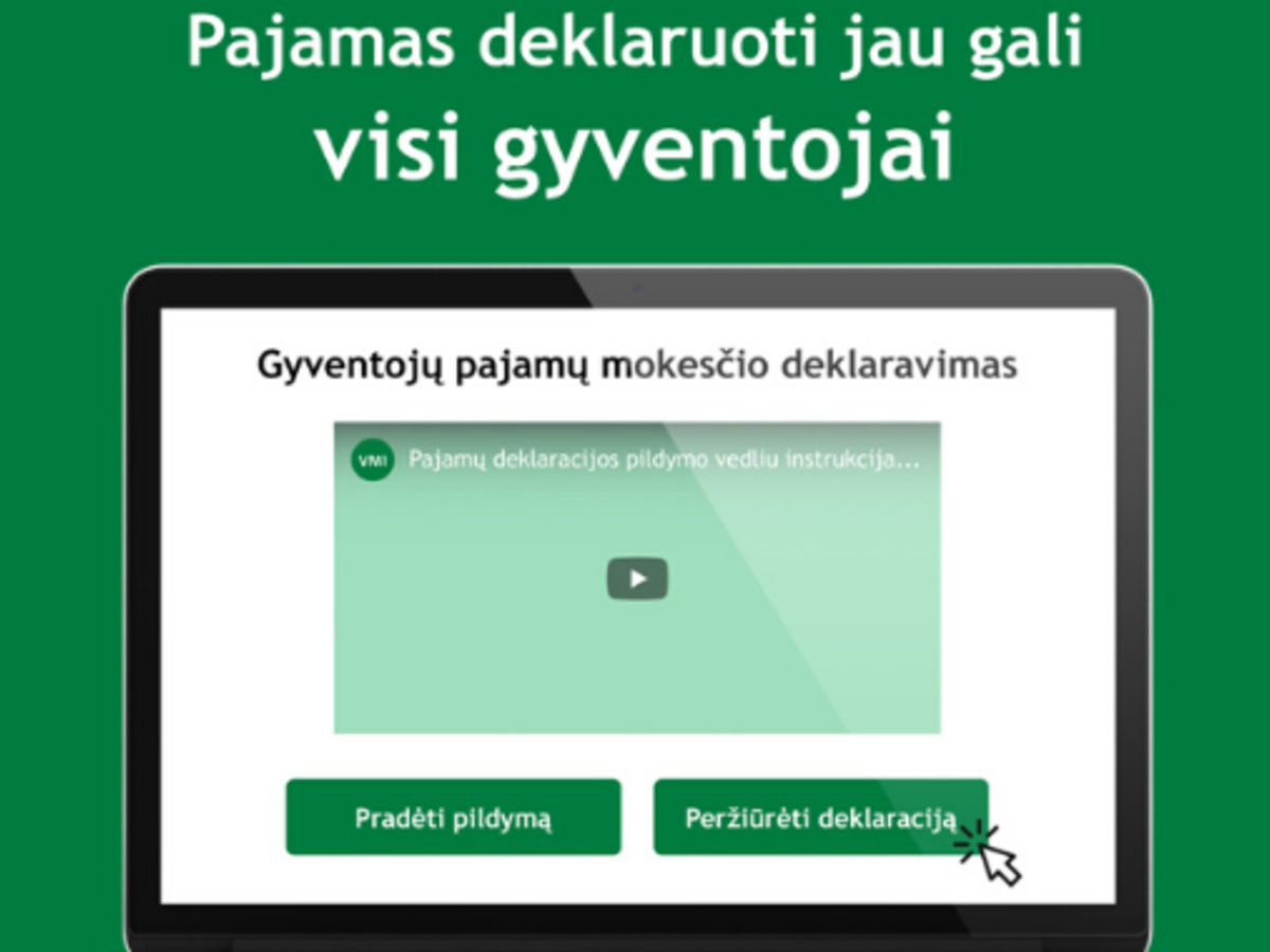 VMI pajamų deklaravimo vedlys padės pajamas deklaruoti paprasčiau