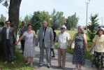 Susikibę rankomis - centre mero pavaduotojas Gintautas Stankevičius