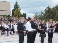 Festivalio dalyvius sveikina Savivaldybės meras V. Brazys