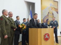 Statutinių organizacijų vadovų sveikinimas policijos pareigūnams